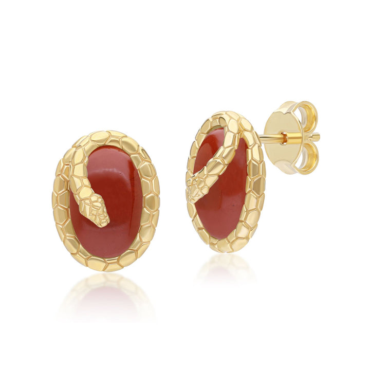 ecfew-red-jasper-winding-snake-stud-earrings-in-gold-plated-sterling-silver-253e317606925