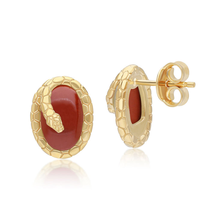 ecfew-red-jasper-winding-snake-stud-earrings-in-gold-plated-sterling-silver-253e317606925 Side