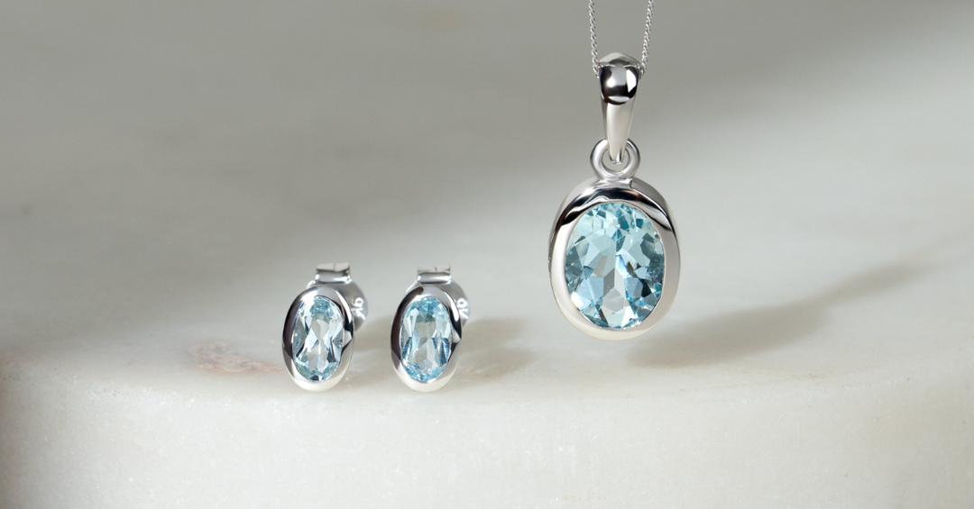 Aquamarine earrings for beach weddings