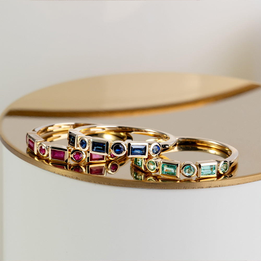 Gemstone Eternity Rings