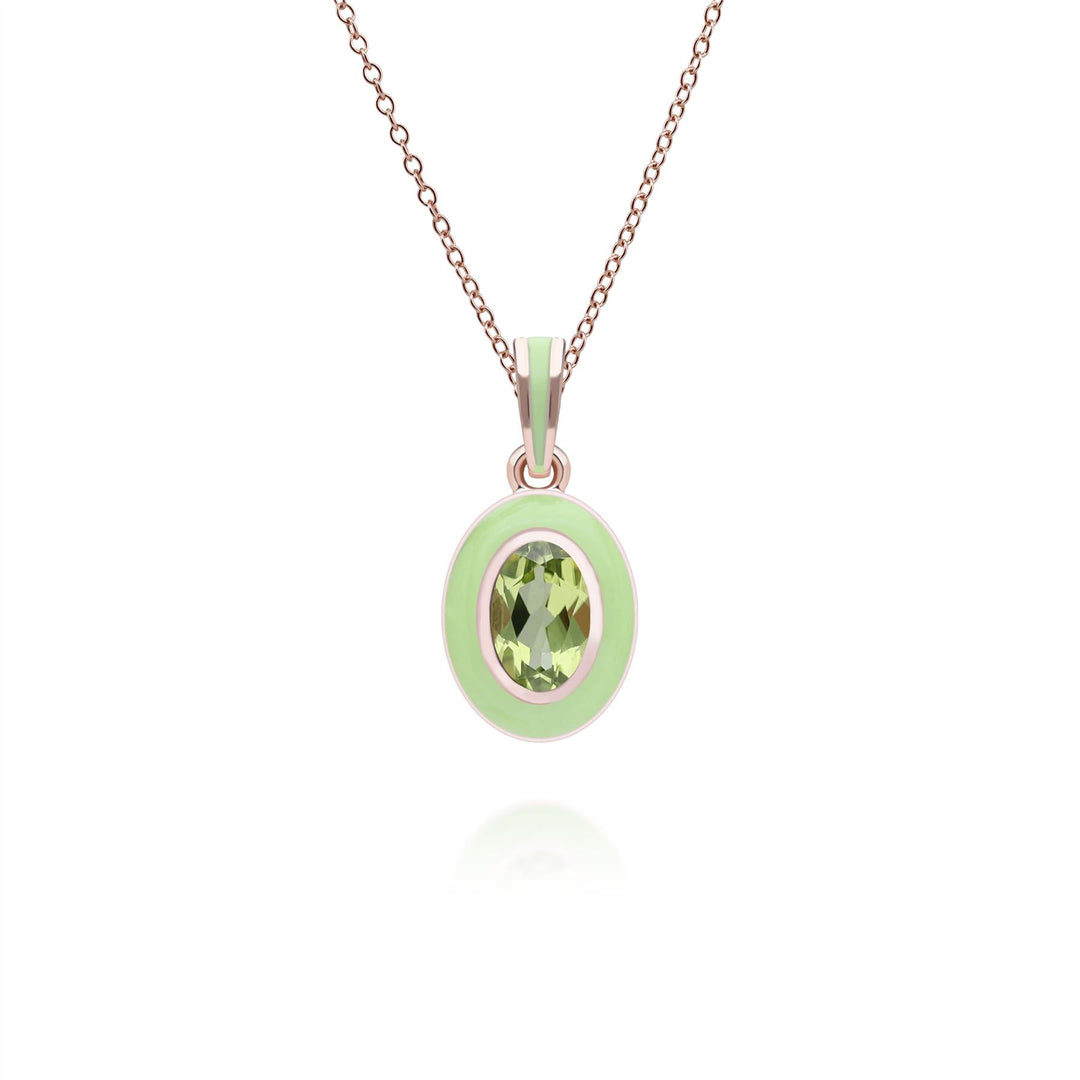 siberian-waltz-green-enamel-oval-peridot-pendant-necklace-in-rose-gold-plated-sterling-silver-253p335605925