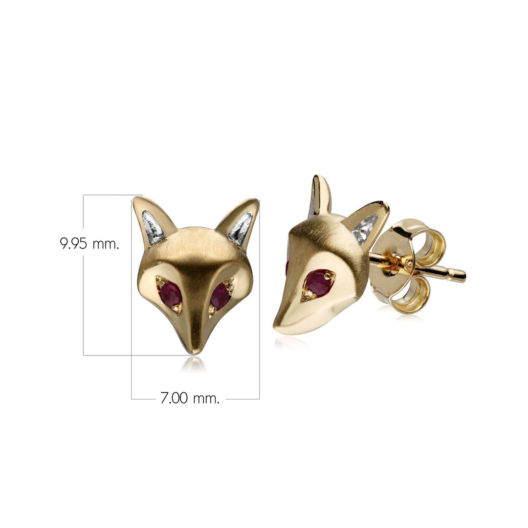 Gardenia Rubinfuchs-Ohrringe aus 9 Karat Gold
