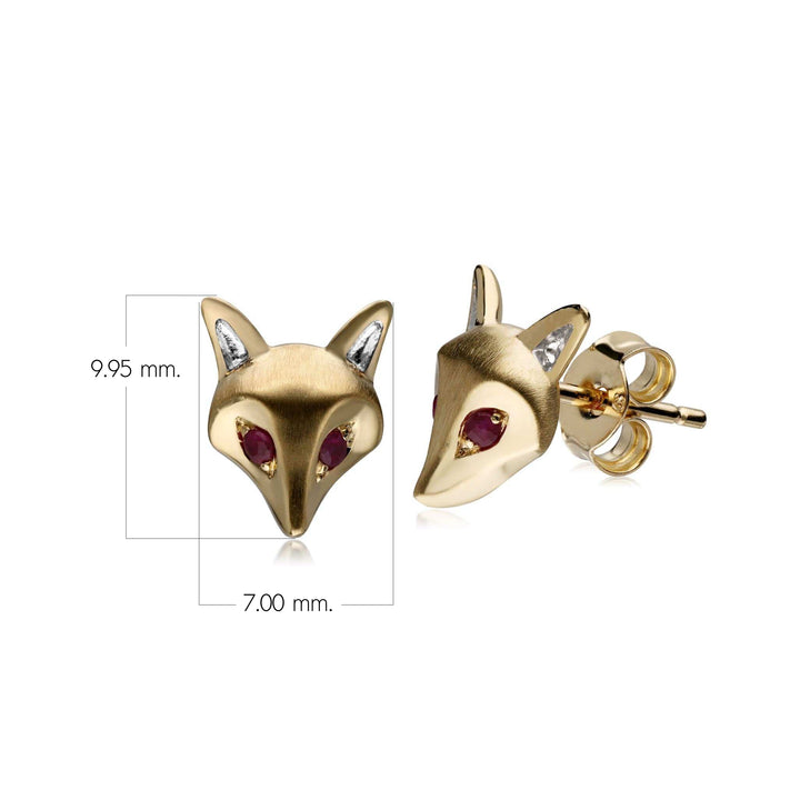 Gardenia Rubinfuchs-Ohrringe aus 9 Karat Gold