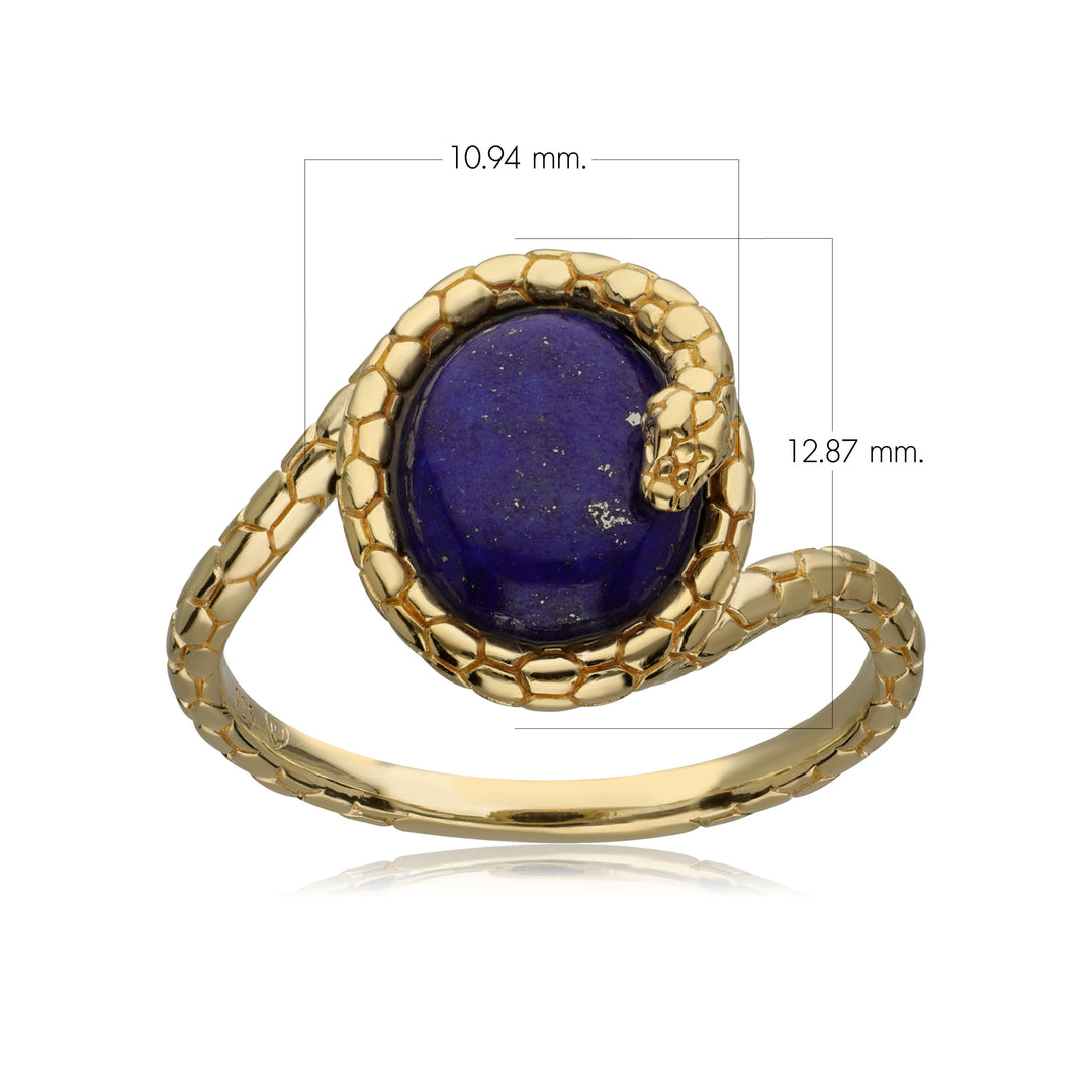 ECFEW™ Schlangenring „The Ruler“ aus Lapislazuli