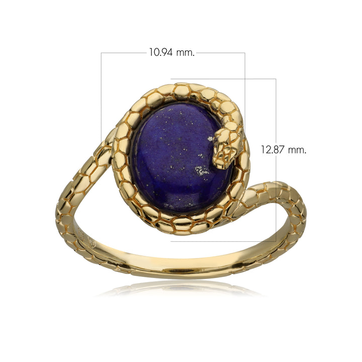 ECFEW™ Schlangenring „The Ruler“ aus Lapislazuli