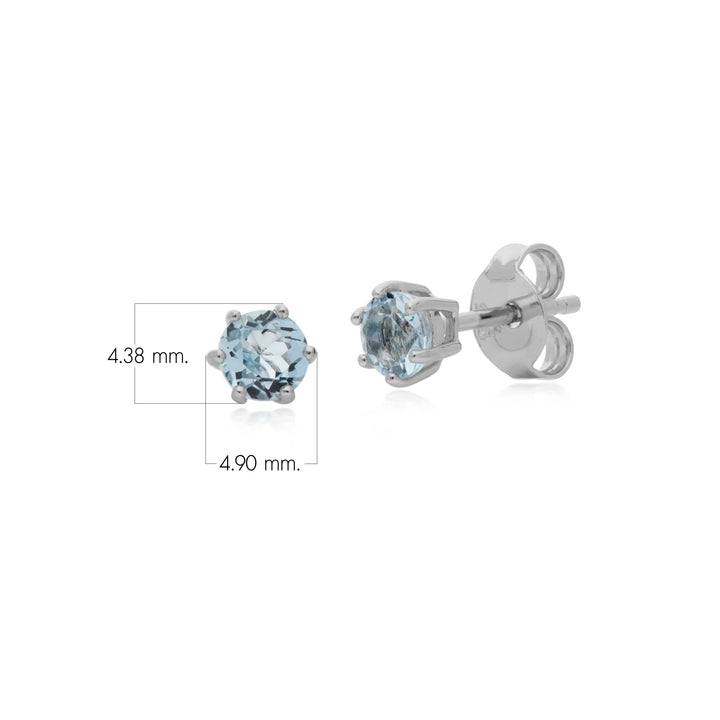 Klassische runde Ohrstecker aus Jade mit Lünette aus 925er Sterlingsilber
