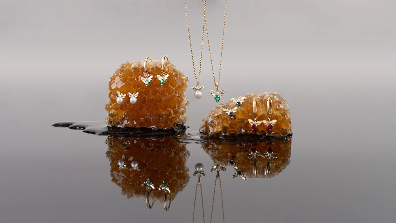Honeycomb_collections_emerald_ruby_sapphire_and_pearls_earrings_rings_pendant_necklaces_and_pins