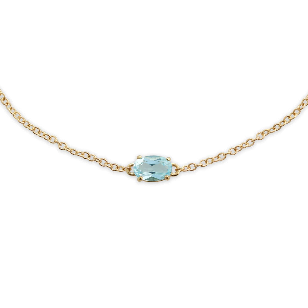 Classic Blue Topaz Pendant & Bracelet Set Image 2