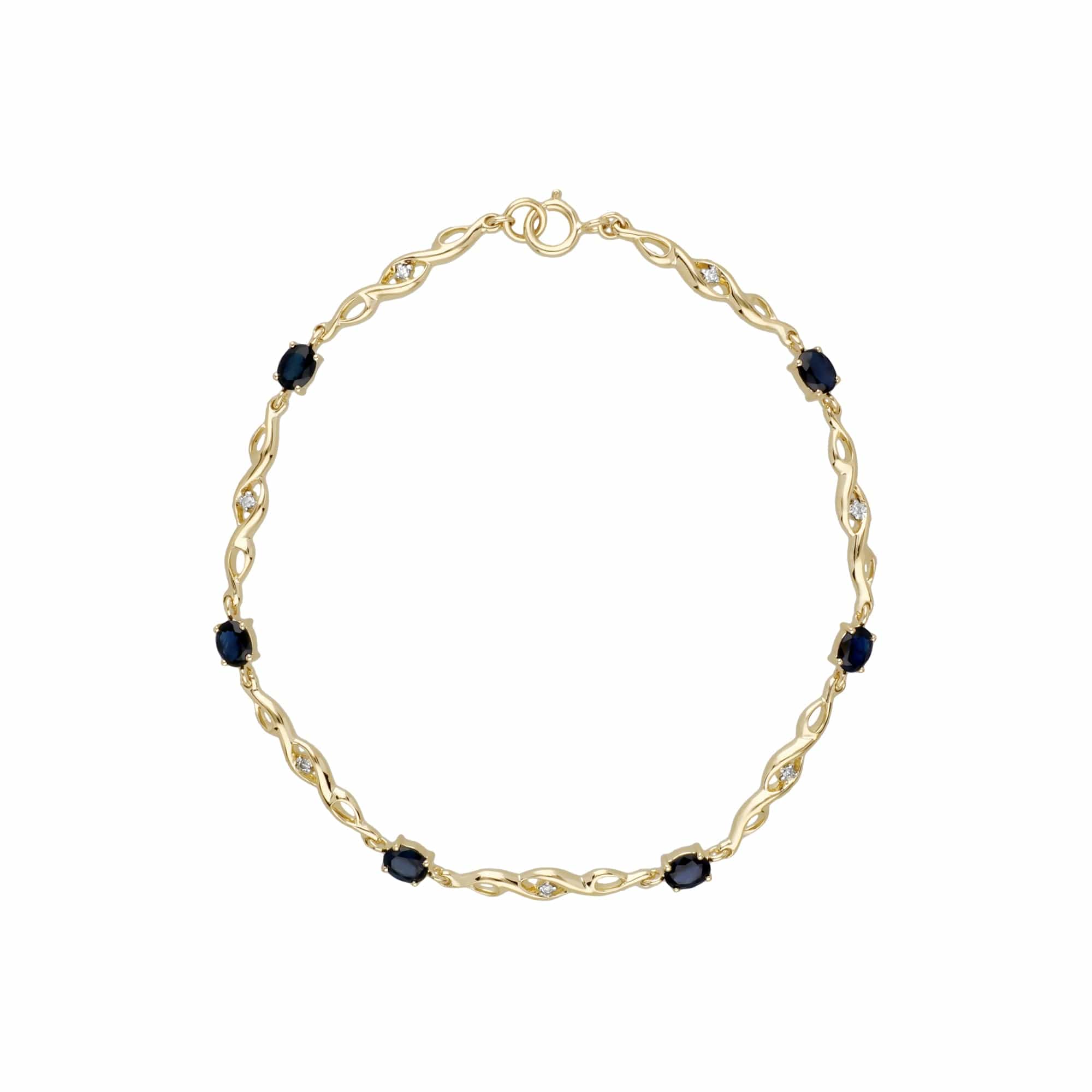 135L0299029 Infinity Luxe Sapphire & Diamond Tennis Bracelet in 9ct Gold 1