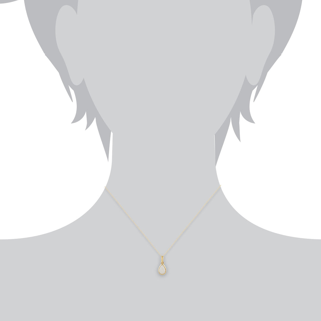 135E1202019-135P1567019 Classic Pear Opal Single Stone Bezel Drop Earrings & Pendant Set in 9ct Yellow Gold 6