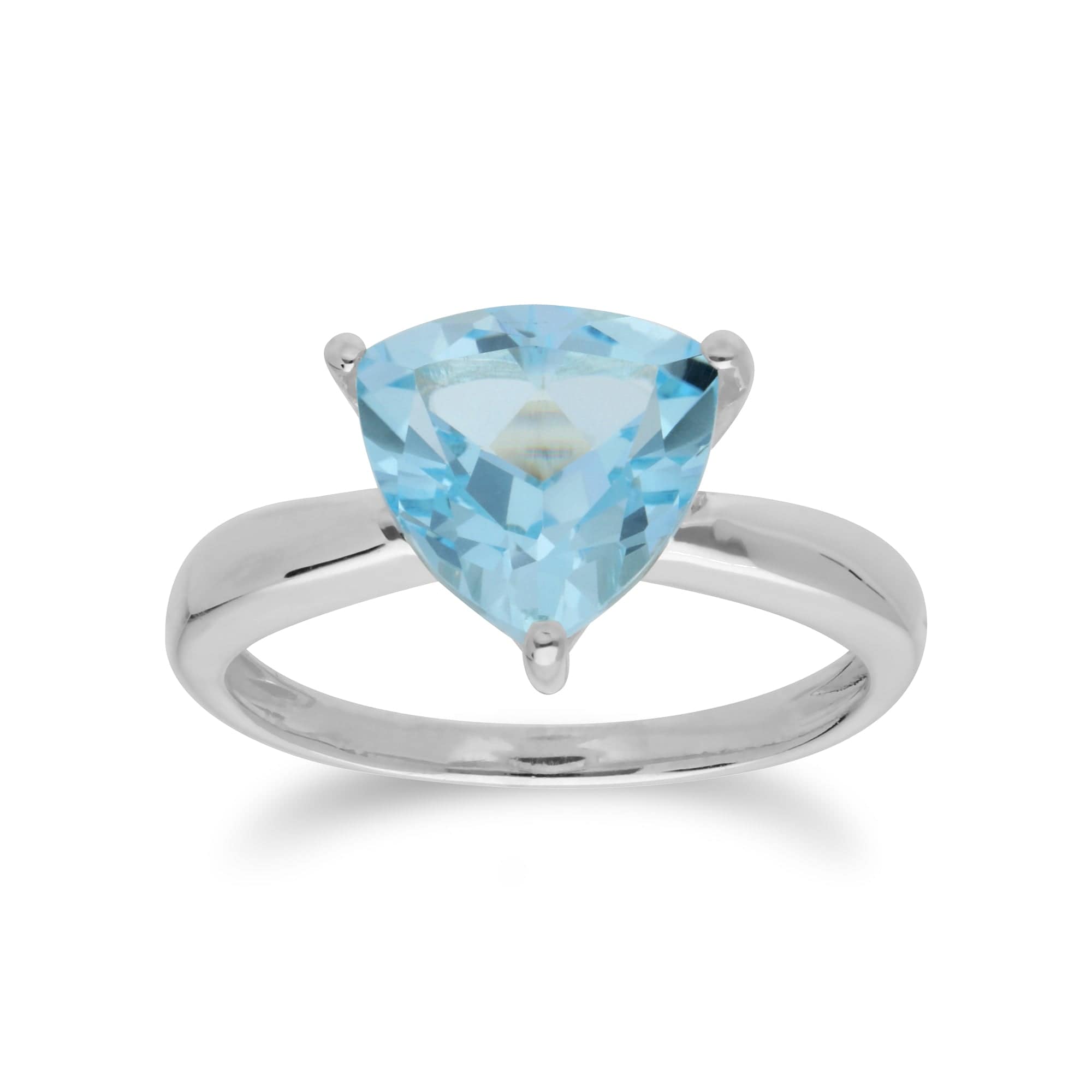 253R366302925 Geometric Trillion Blue Topaz Triangle Prism Ring in 925 Sterling Silver 1