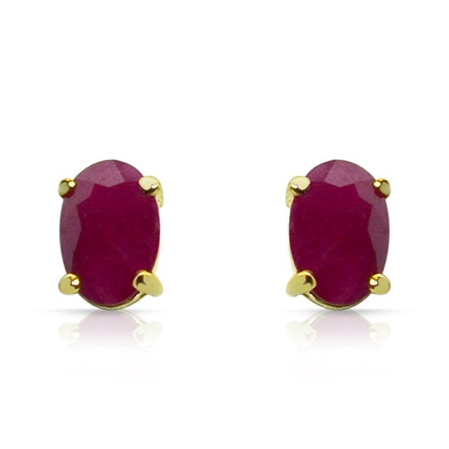Classic Ruby Stud Earrings & Pendant Set Image 2