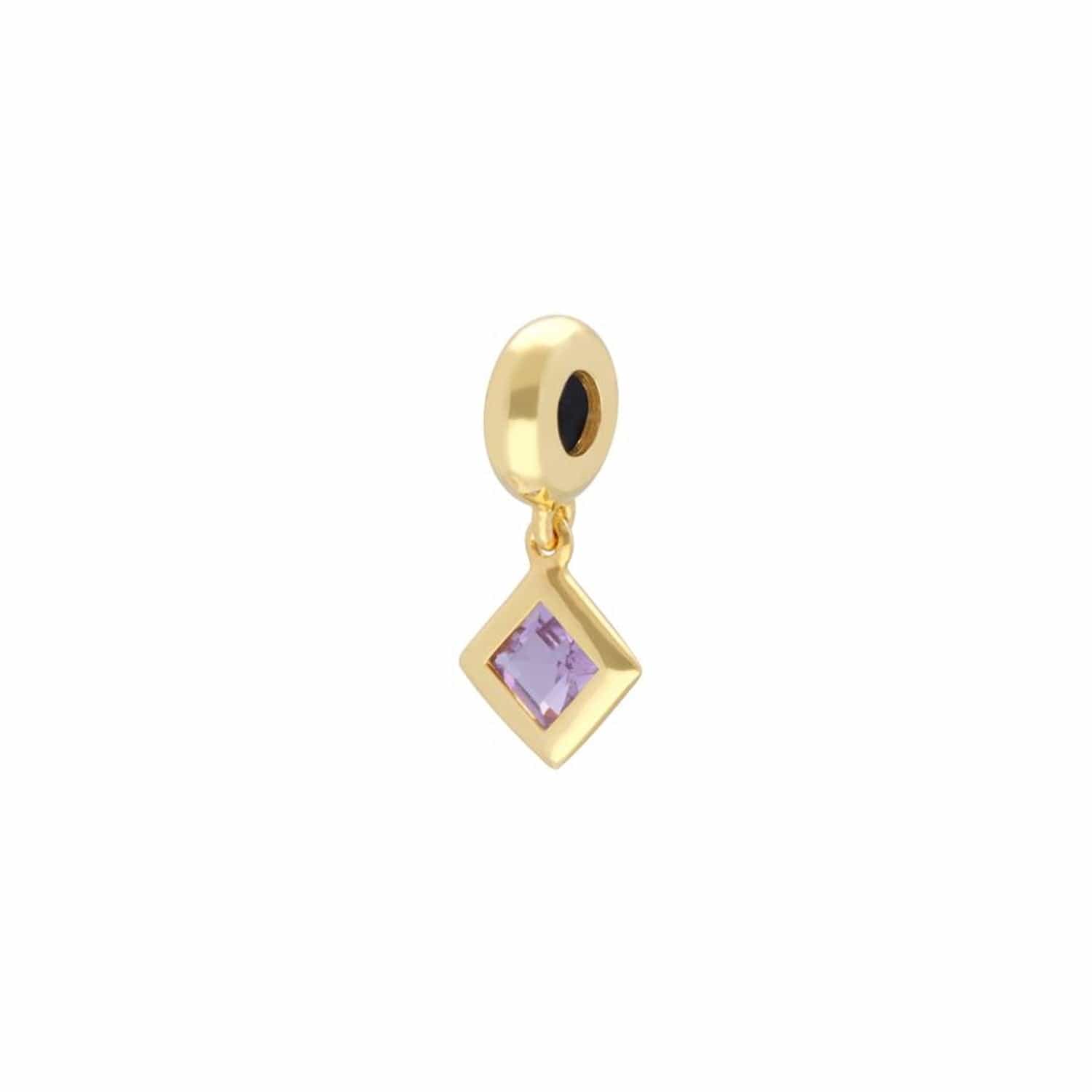 270D003502925 Achievement 'Climber Stone' Gold Plated Pink Amethyst Charm 3