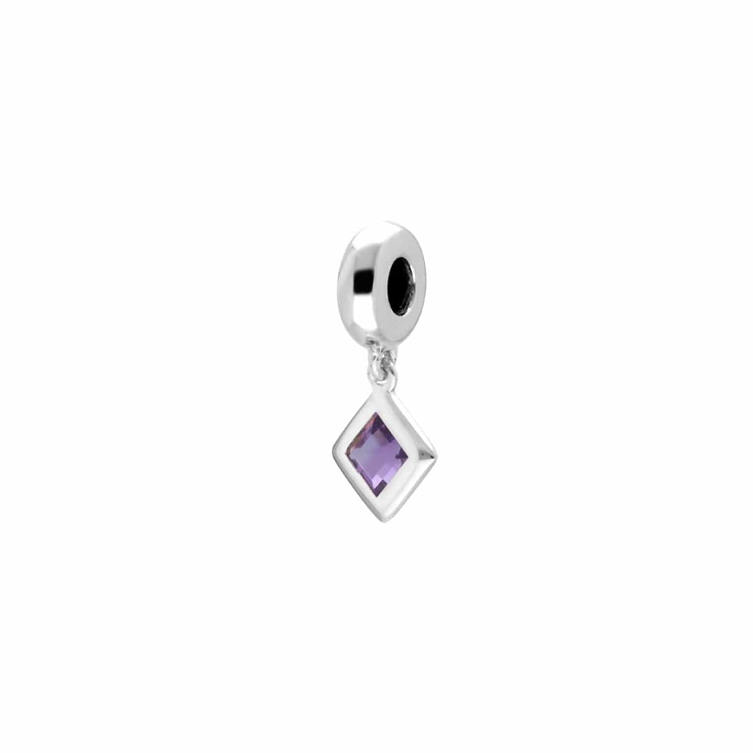 'Stone of Power' Sterling Silver Amethyst Charm