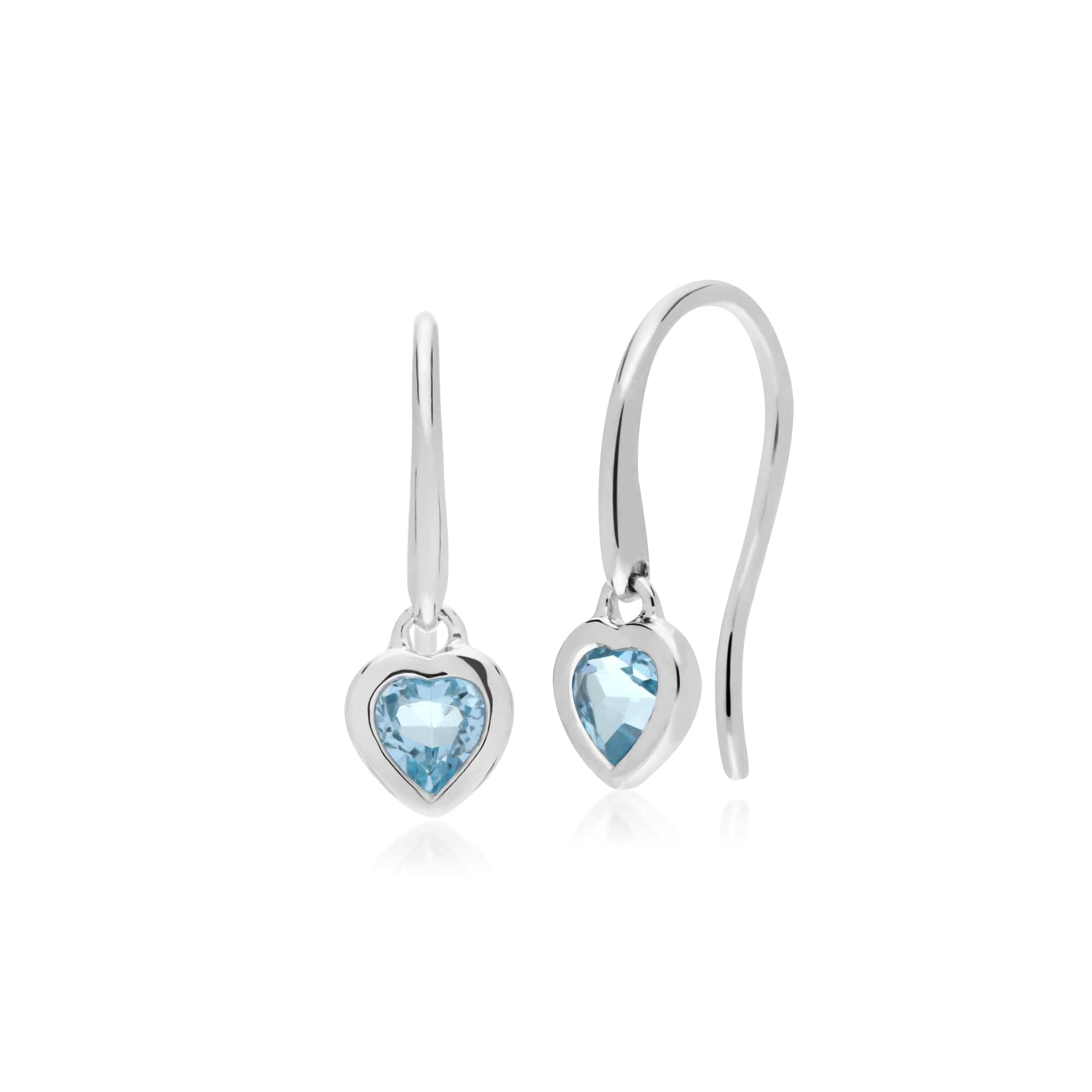 270E026202925-270P028702925 Classic Heart Blue Topaz Drop Earrings & Pendant Set in 925 Sterling Silver 2