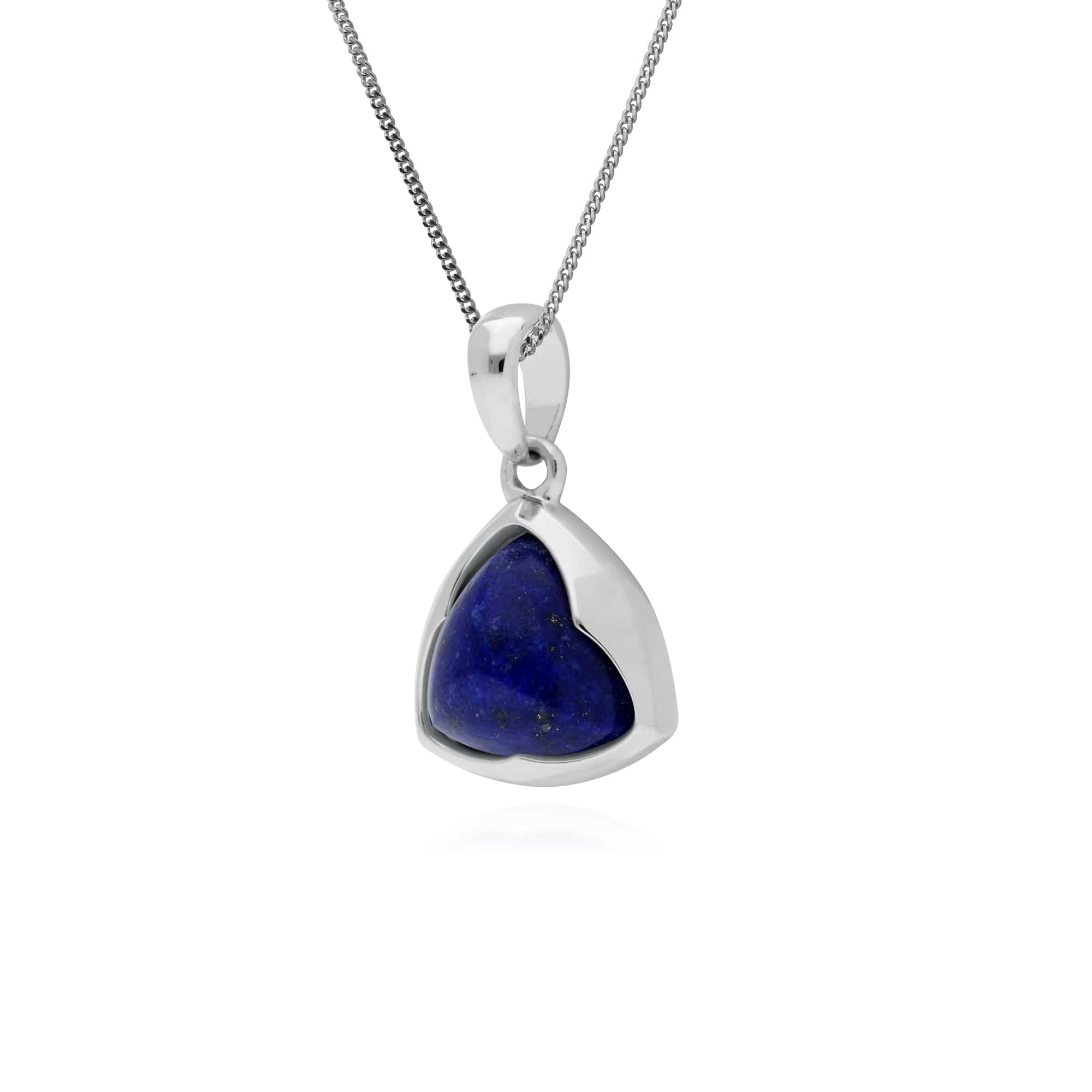 270P024702925 Gemondo Sterling Silver Prism Sugarloaf Lapis Lazuli Pendant on 45cm Chain 2