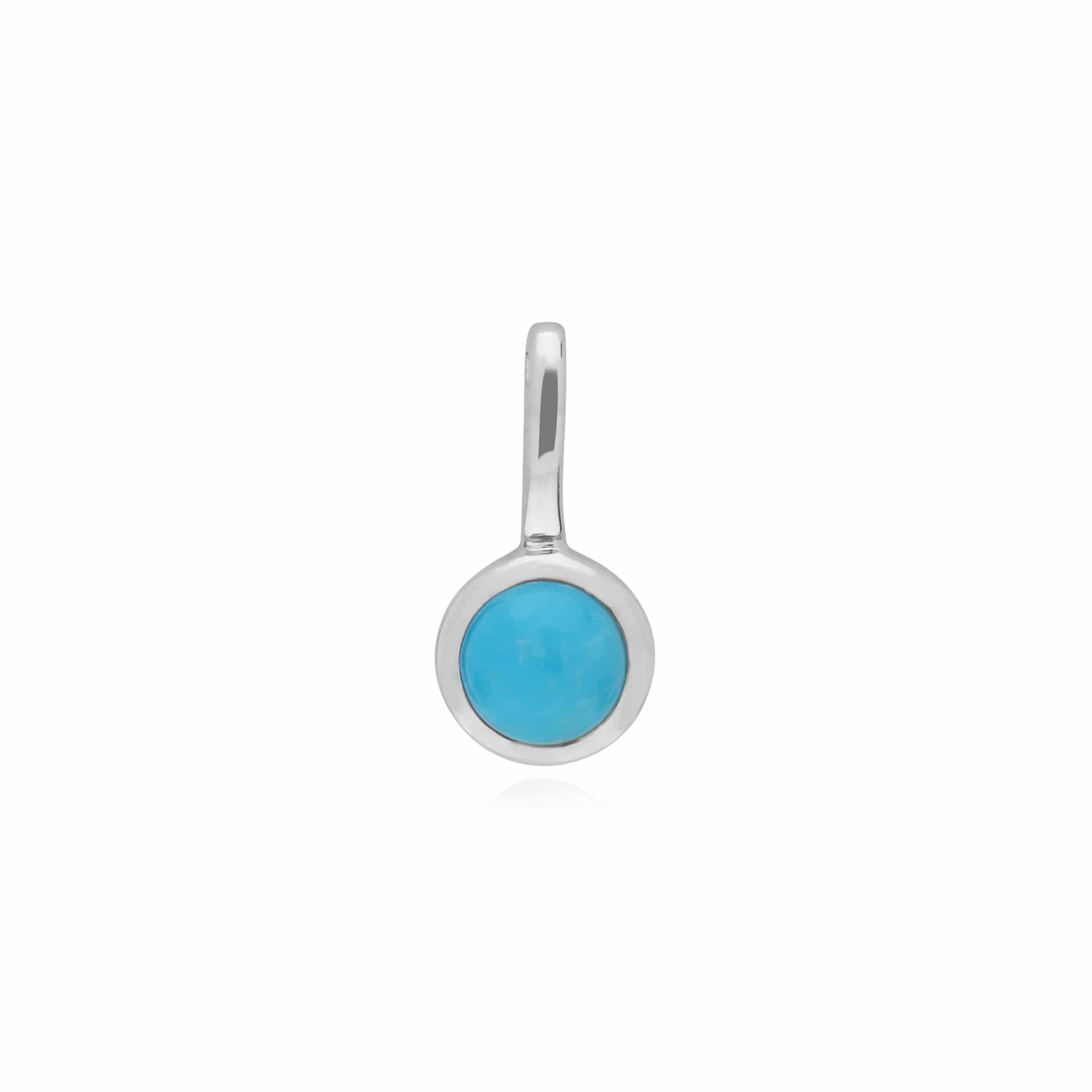 270P026001925-270P026601925 Classic Swirl Heart Lock Pendant & Turquoise Charm in 925 Sterling Silver 2