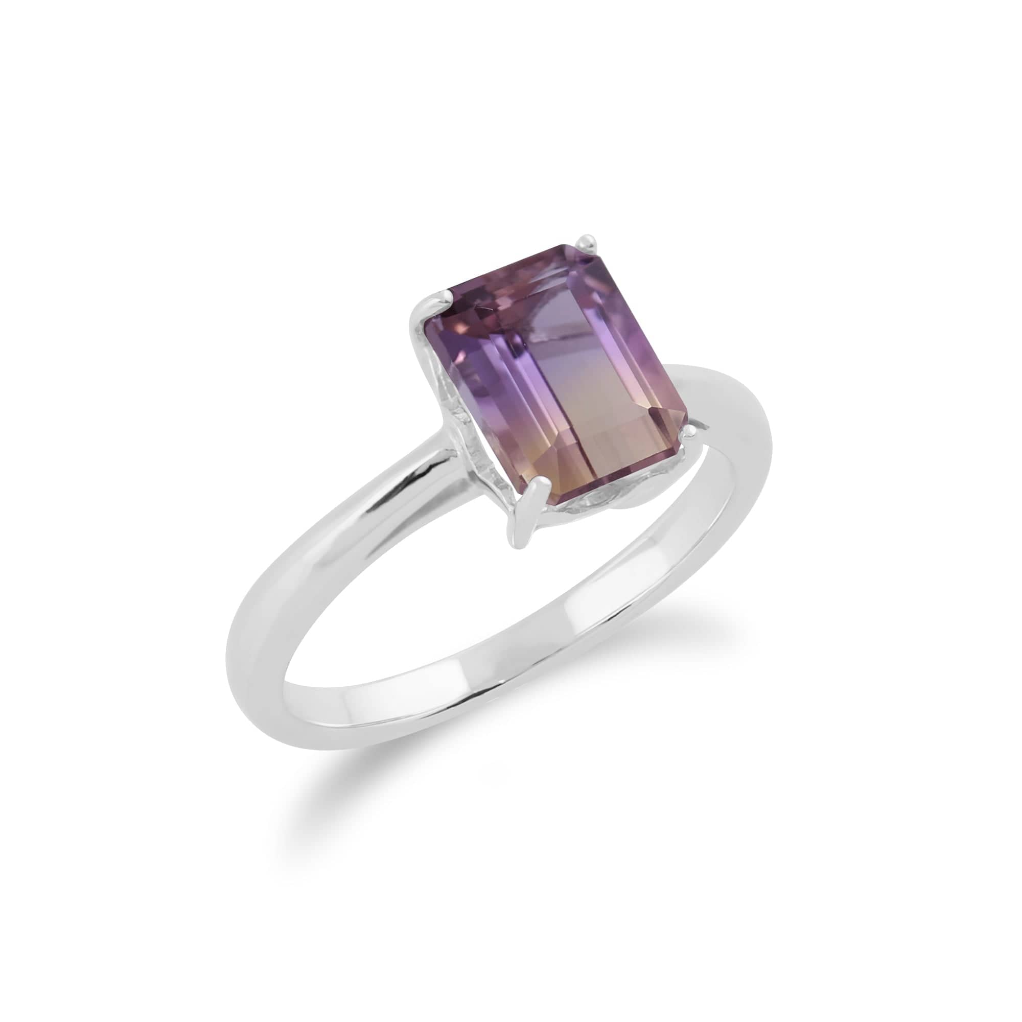 270R052802925 Classic Baguette Ametrine Ring in  Sterling Silver 2