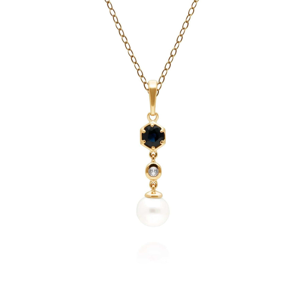 270P030101925-270R058601925 Modern Pearl, Sapphire & Topaz Ring & Pendant Set 2