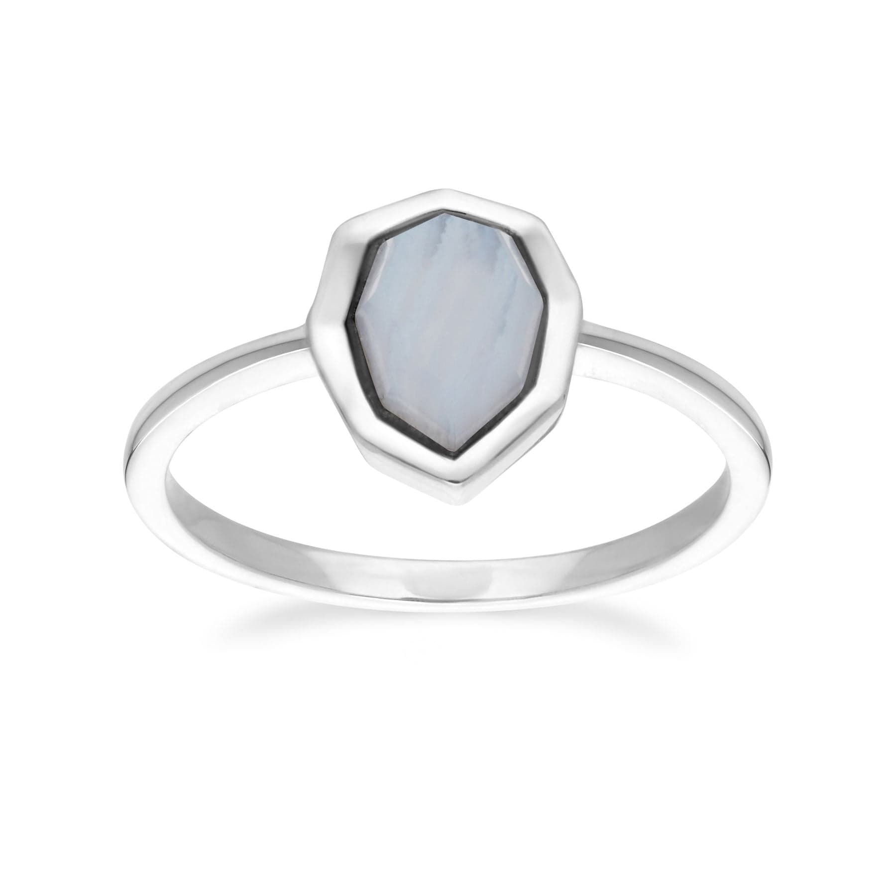 271R025601925 Irregular B Gem Blue Lace Agate Ring in Sterling Silver 2