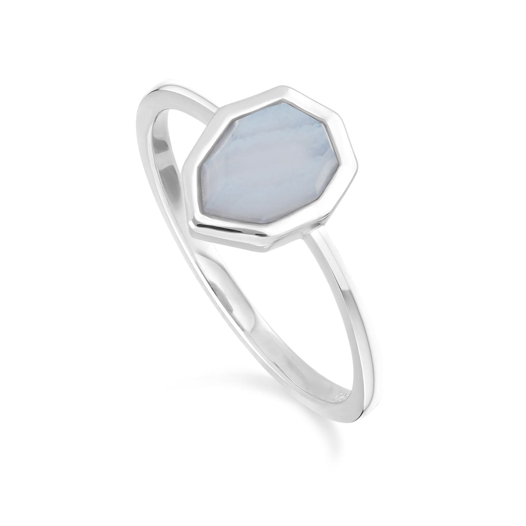 271R025601925 Irregular B Gem Blue Lace Agate Ring in Sterling Silver 1