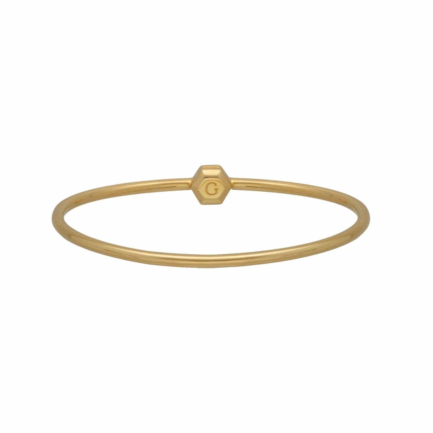201B098801925 HS Achievement Bangle in Gold Plated Sterling Silver Small 4