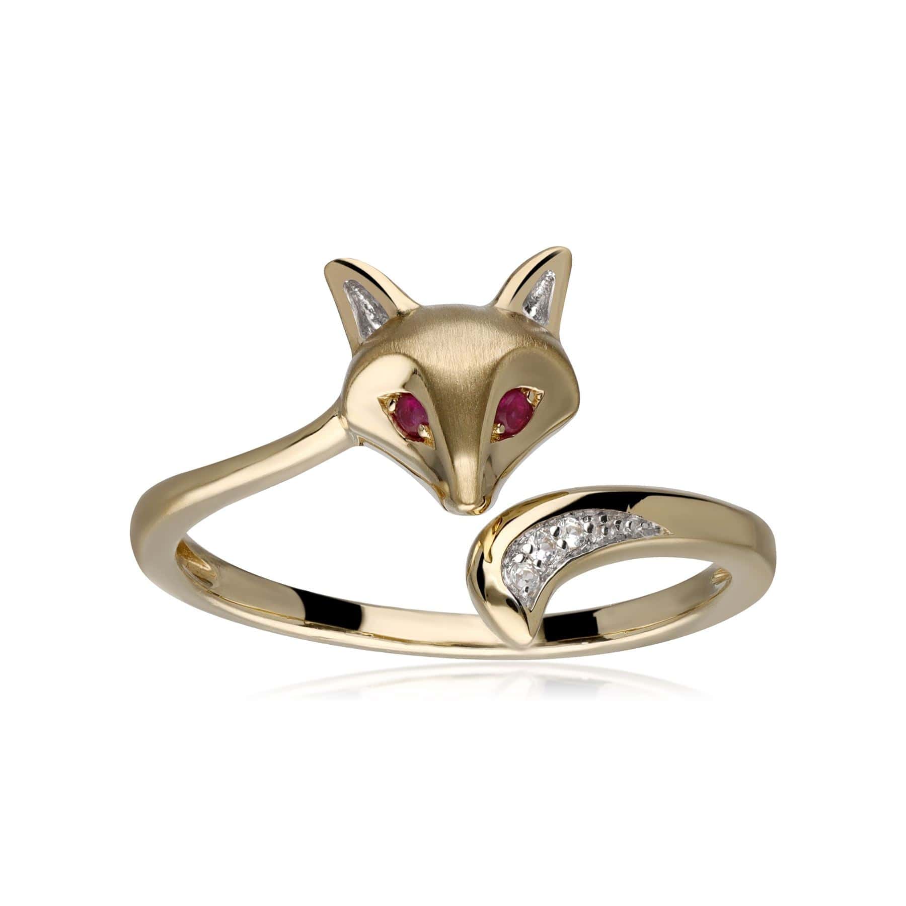 132R8339019 Gardenia Ruby Fox Ring In 9ct Yellow Gold 4