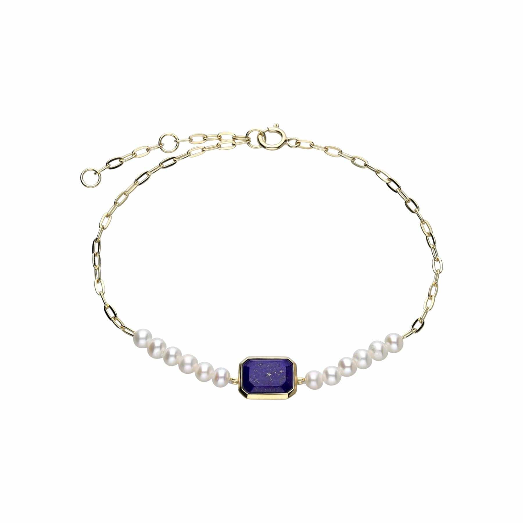 Gemondo ECFEW™ 'The Unifier' Lapis Lazuli & Pearl Chain Link Bracelet
