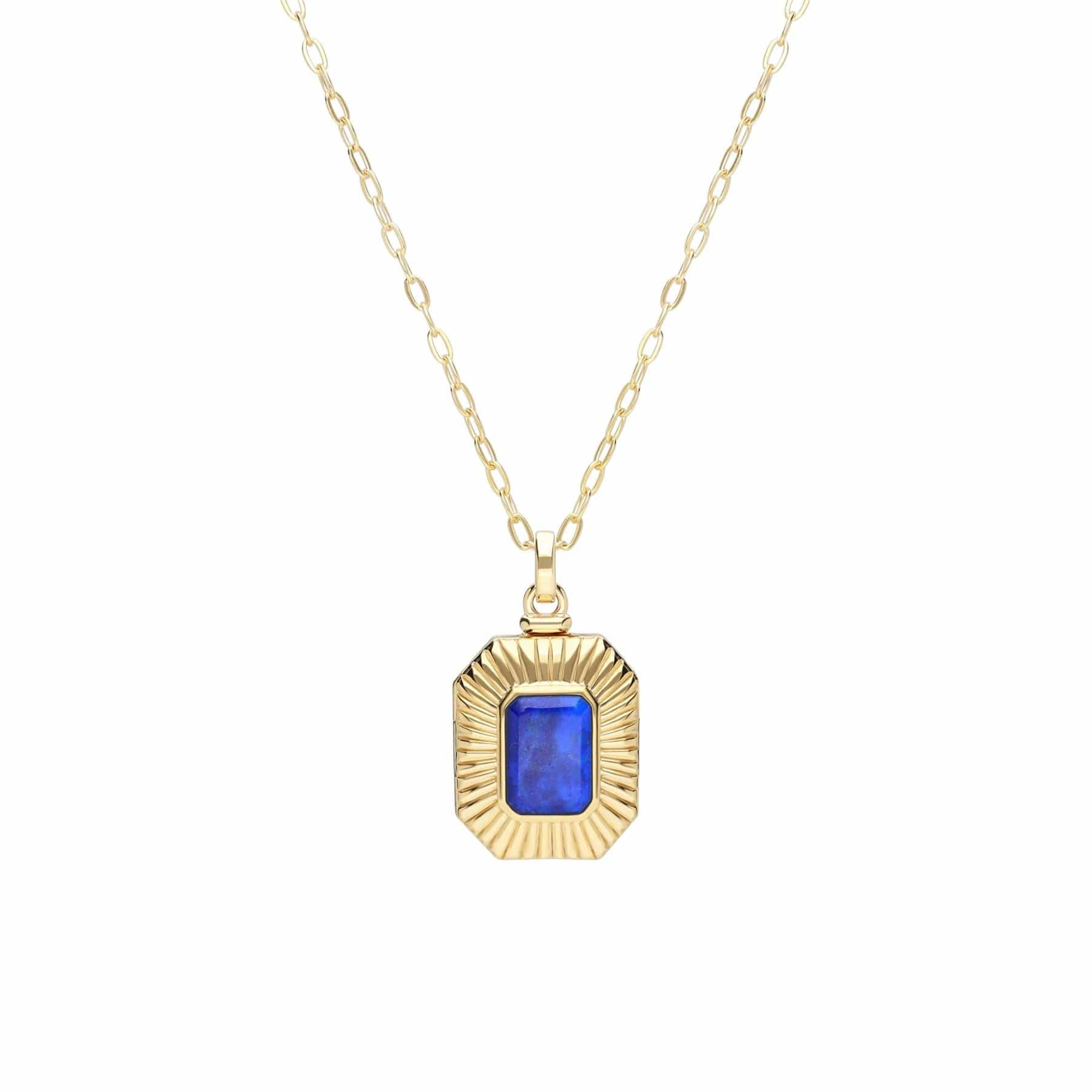 Bona Fide Lapis Lazuli Octagon Locket In Sterling Silver - Gemondo