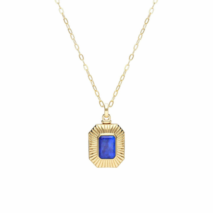 270N038503925 Bona Fide Lapis Lazuli Octagon Locket In Sterling Silver 1