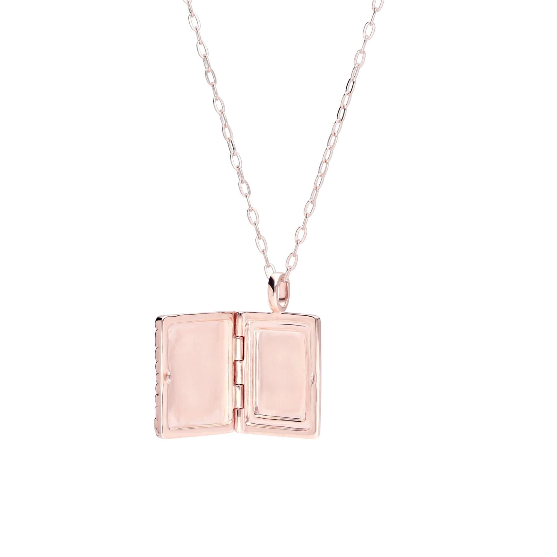 270N038201925 Bona Fide White Topaz & Pink Sapphire Locket In Rose Gold Plated Silver 4