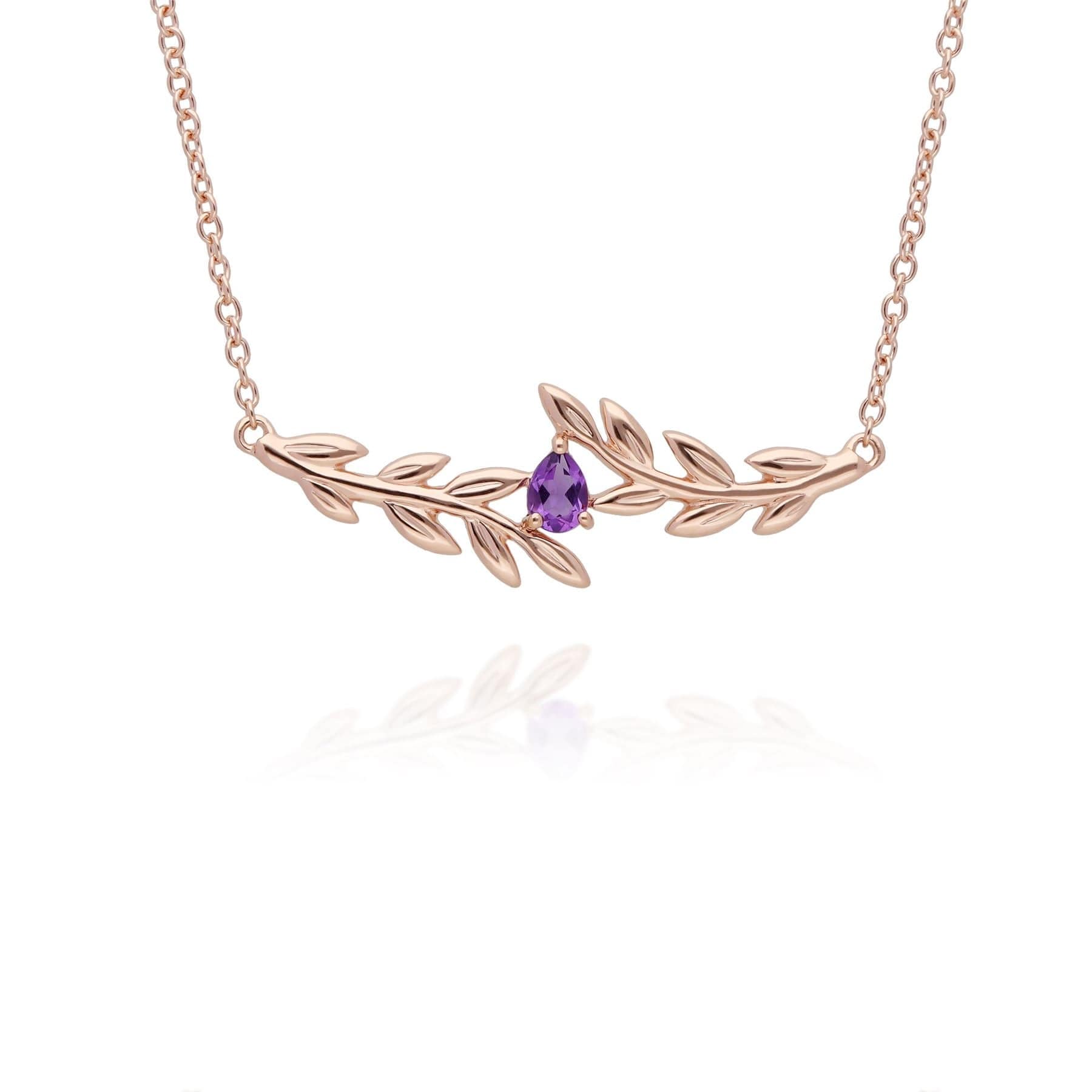 O Leaf Amethyst Necklace