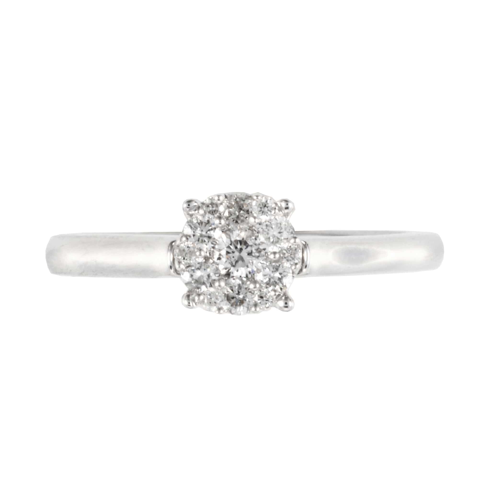 Classic Round Diamond Solitaire Ring in 18ct White Gold - Gemondo